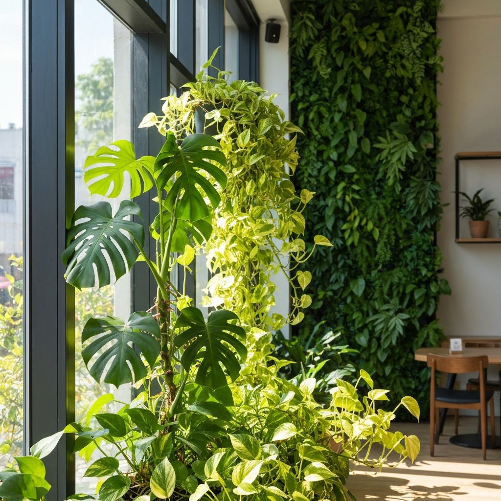 Dense plants against concrete